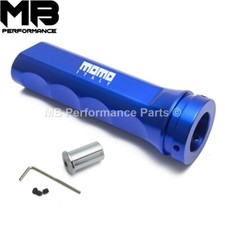 Blue MOMO Universal Car Aluminium Hand Brake Sleeve Handbrake Handle Cover JDM