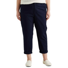 Plus Size Chaps Poplin Straight-Leg Pants, Women's, Size: 24W, Blue