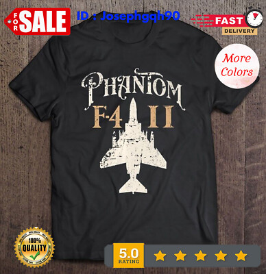 2025/Vintage F-4 Phantom Ii Fighter Jet Aircraft Front And Back Premium T Shirt.