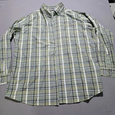 Eddie Bauer  Travex Plaid Long Sleeve Button Down Shirt Men's Size 2XLT TALL