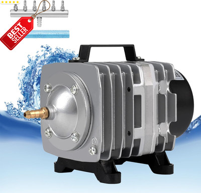 Aquarium Air Pump 650GPH Commercial 6 Outlet Aluminum Housing Pond Aerator - US