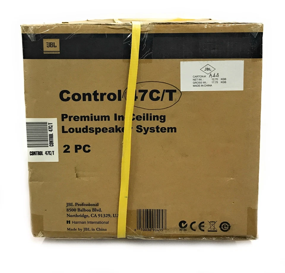 Par de 2 NOVO JBL Control 47C/T 6.5" Alto-falantes Coaxiais no Teto 70V/100V - Imagem 3 de 4