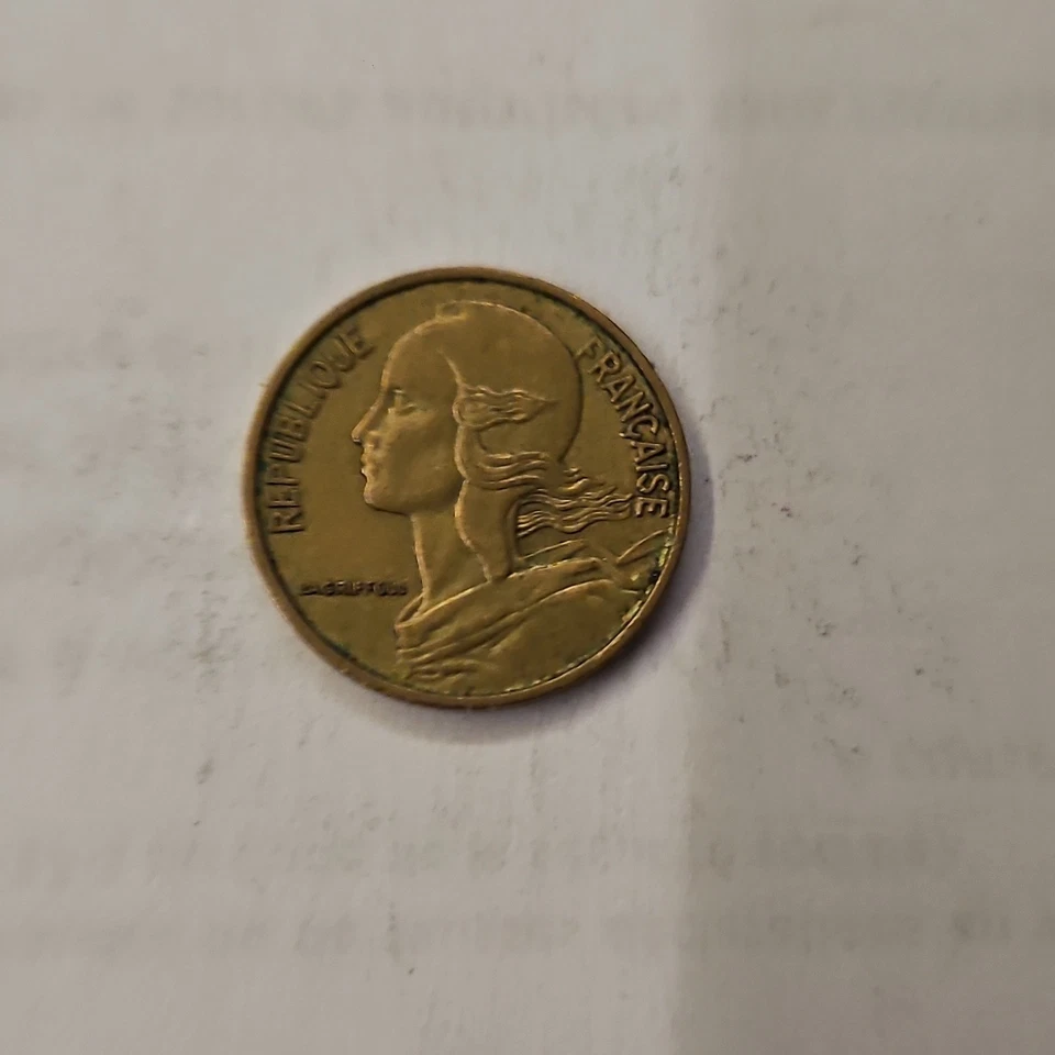 5 Centimes Marianne 1966 République Française Période 1901-1999 - Photo 2/2