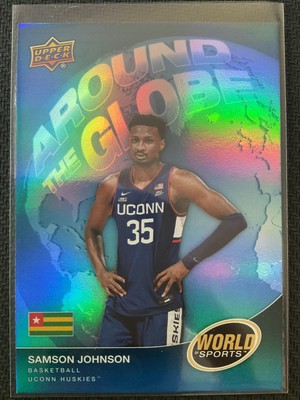 Samson Johnson 2025 Upper Deck World of Sports Around The Globe Blue RC #ATG-SJ