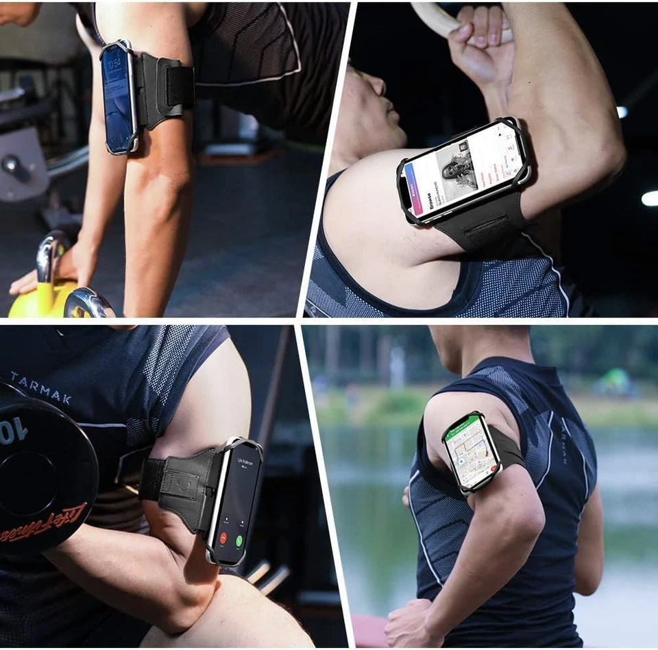 VUP Running Armband 360°Rotatable for iPhone 16/15/14/13/Pro Black  - Image 2 of 4