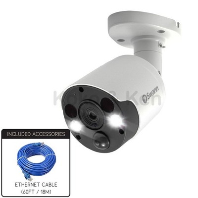 Swann NHD-887MSFB Wired PIR 4K Ultra HD Bullet Security Camera & Spotlight