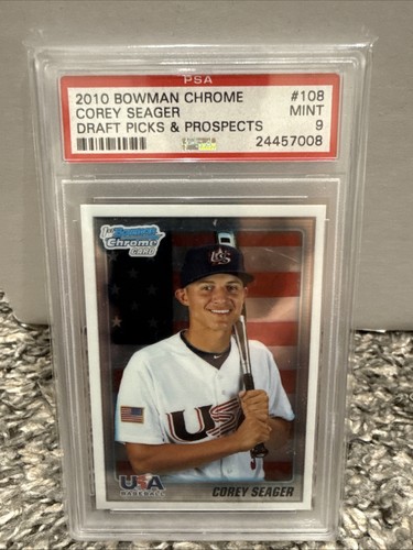 2010 Bowman Chrome Corey Seager 1st Bowman 108 PSA 9 Mint USA Baseball Hot