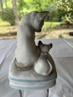 Mann 1982 Music Box Siamese Cat &Kitten Vintage Plays You Light Up My Life — photo 6