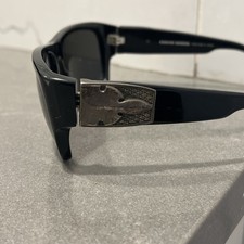 Chrome Hearts G-Money IV Black Square Sunglasses Silver Detail Men Designer