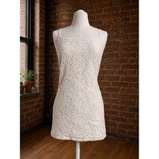 White Floral Lace Front Camisole Tank Top S Coquette Boho Layering Cottagecore
