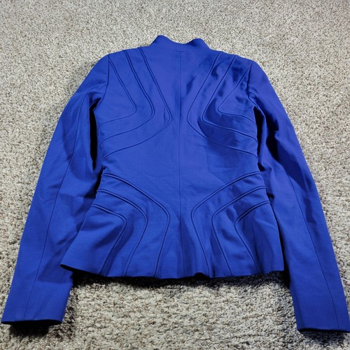 ESCADA Jacket Womens 34 Blue Full Zip Blazer Lined Casual Career - Picture 8 of 9