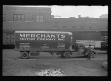 Motor truck,wholesale district,Omaha,Nebraska,NE,Merchants Motor Freight Inc