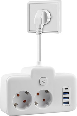 Double Plug for Socket, Power Strip, 2-Fach Steckdosenleiste Mit USB, Doppelstec