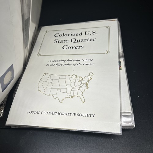 Colorized U.S. State Quarter Covers Album 30 Coins W/Envelopes - Picture 8 of 10