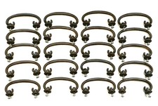 Vtg Lot/20 Bronze Drop Bail Handle Drawer Pulls MCM 3.125  C-C 4  L Hefty Stylish