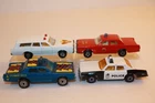 Four (4) Vintage 1970's Matchbox Lesney Police & Fire Cars