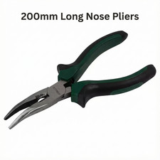 Image of Heavy Duty 200 mm Long Nose Pliers 45 Degree Bent Nosel Stalco