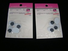 2 Vtg Pkg Mangelsen's 20mm Wiggle Googly Eyes - NOS - Ben Franklin
