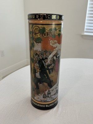 VINTAGE CODORNIU BRUT TIN ART DECO DESIGN WINE TIN