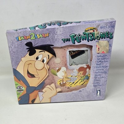 Yearn2Learn The Flinstones Family Fun Pack PC CD Game 1995 New Sealed