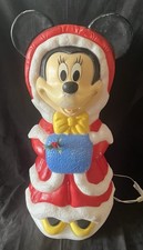 VTG Disney Minnie Mouse Christmas Blow Mold - 32  TALL - Xmas Lighted