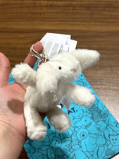Jellycat Bashful Bunny Cream Bag Charm – Soft White Plush FREE Dust Bag NWT