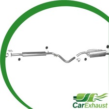 Auspuff für FIAT BRAVO II (198) 1.4 T-JET 150PS mit CHROM Schalldämpfer