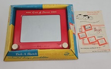 Vintage Etch a Sketch 1960s w/Original Box Instruction Ohio Art Toy Magic Screen