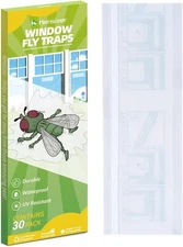 30-Pack Indoor Window Fly Traps, Sticky Strips, House Fly & Ladybug Catcher