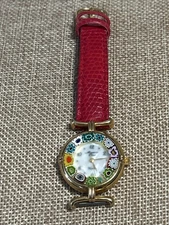 Vintage Murano Glass Monaico Veneziano 18K Gold Plated Watch - Repair/Parts