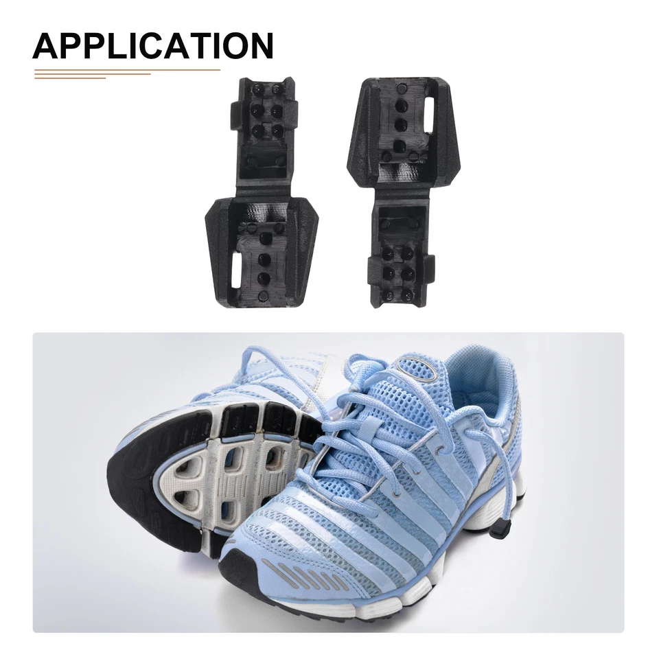 18mmx18mm(LxW) Cord End Tips - 6Pack - Nylon Shoe Lace End Clips - Black - Imagem 4 de 4