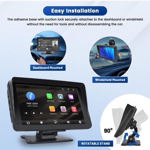Portable Car Stereo,CarPlay Screen for Apple Car play & Android - Picture 7 of 9