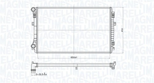 RADIATOR ENGINE COOLING 350213173400 FOR VW GOLF/VII/SPORTSVAN/ALLTRACK/Van 1.6L - Picture 2 of 7