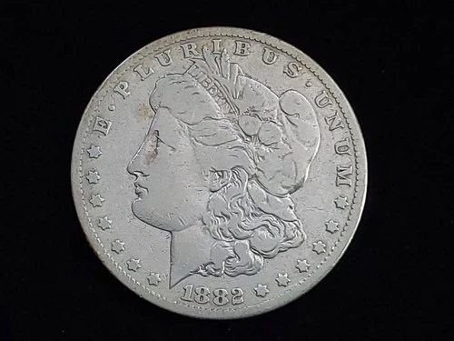1882-CC Morgan Silver Dollar Very Good Detail Cleaned NICE!