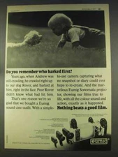 1977 Eumig Movie Equipment Ad - Who Barked First