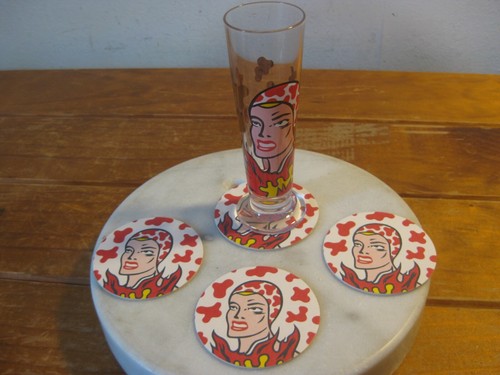 Ritzenhoff Shnapps Glass By Ben Hall (1998) NEW - 4 Coasters /Booklet / Orig Box - Picture 3 of 9