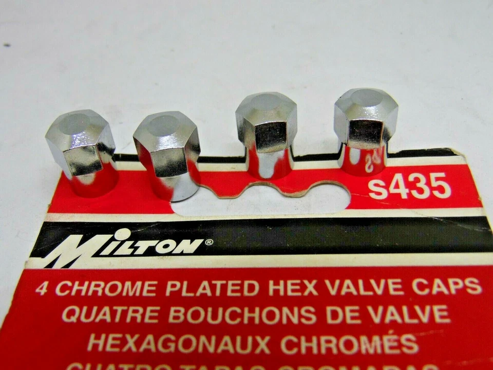 S345 4 TAMPAS DE EXTREMIDADE DE HASTE DE VÁLVULA DE PNEU CROMADO latão resistente - Imagem 4 de 4