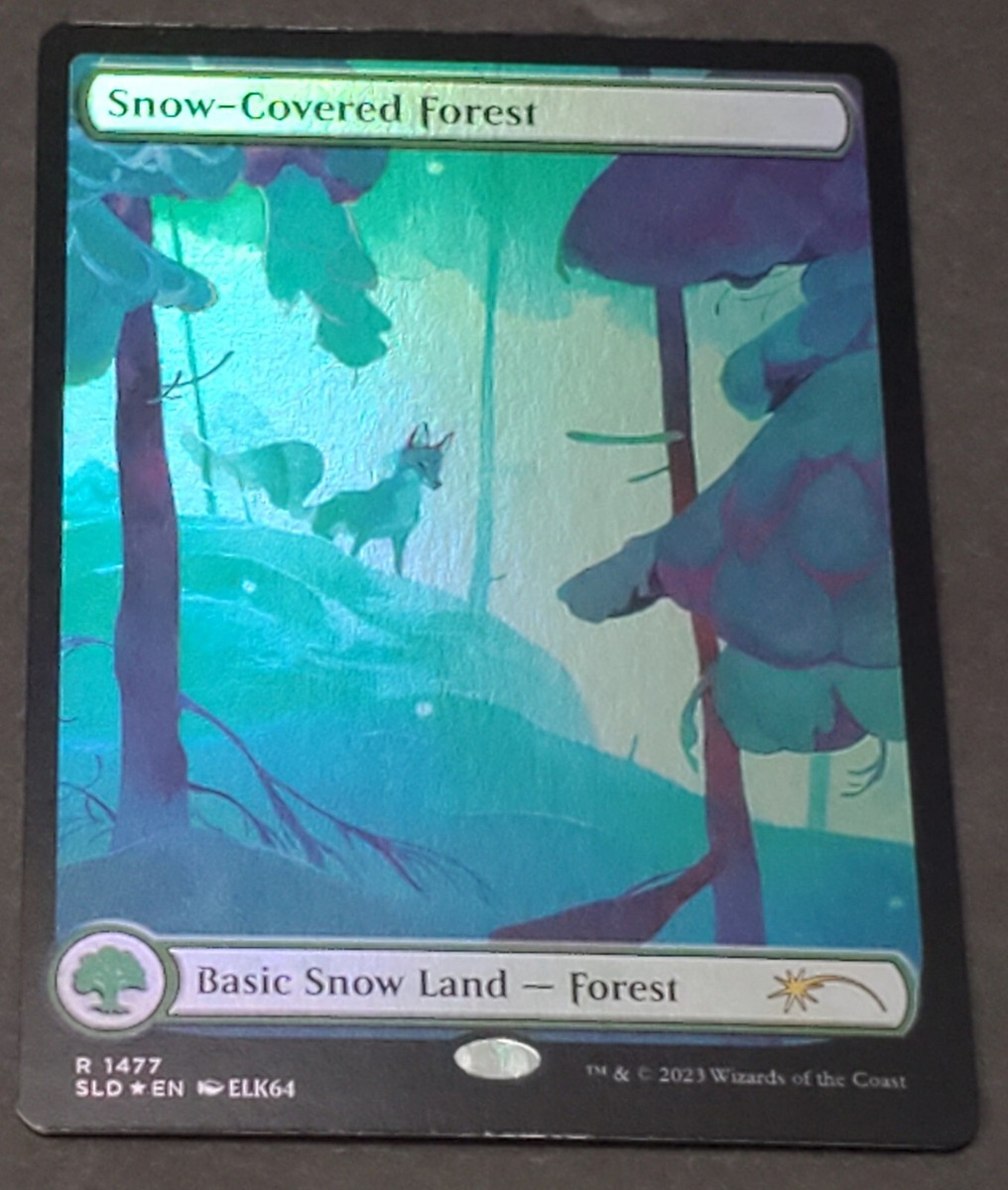 foil(1477)冠雪の森/Snow-Covered Forest 5枚