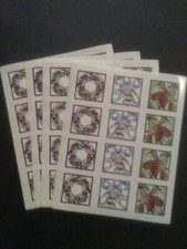 Creative Memories  Block Stickers  4" x 5"  Laser Cut Pinecones   Lot of 4