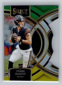 2023 Panini Select Tyson Bagent Premier Green/Yellow Die Cut #123 Bears