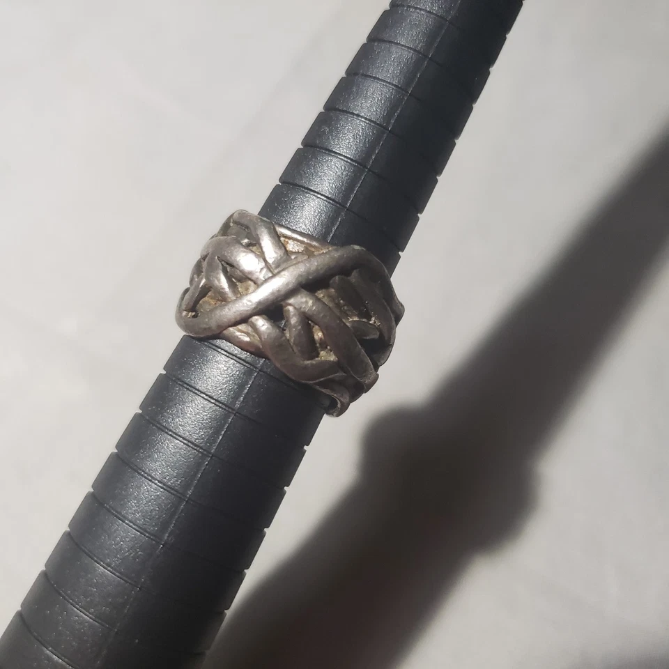 Silpada Sterling Silver Coin Pearl Mermaid Vine Thick Ring Size 8 - Image 3 of 4