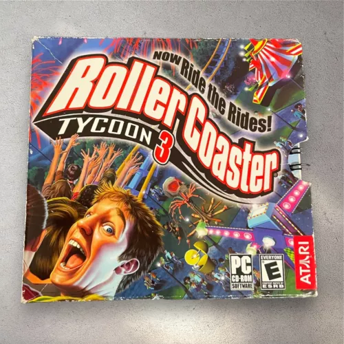 Roller Coaster Tycoon 3 PC CD-Rom Video Game Scholastic Atari