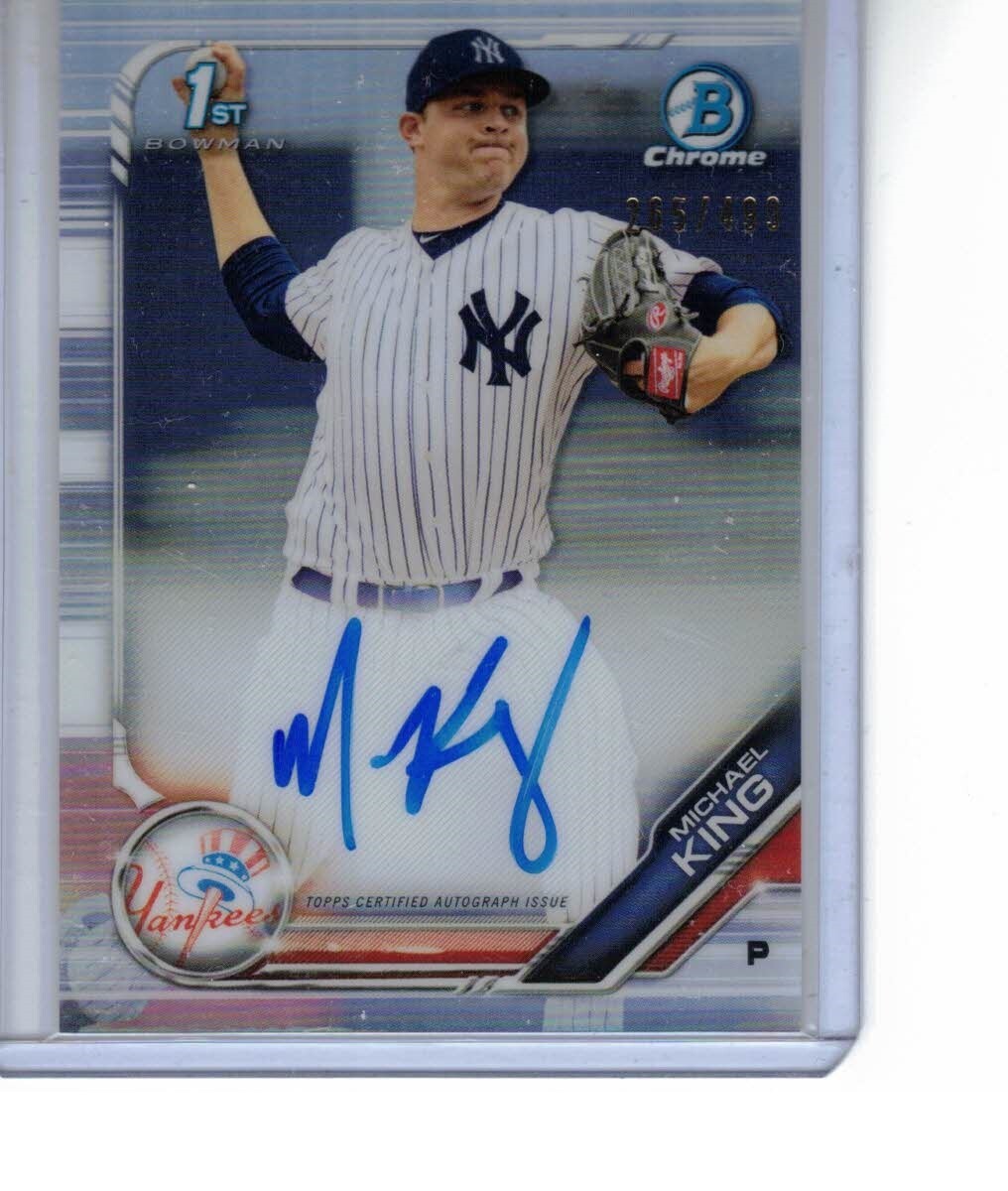 2019 Bowman Chrome Auto Refractor Michael King 265/499