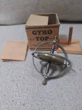 Vintage Gyroscope Top Precision Machine Co. Original Box and Paper Work