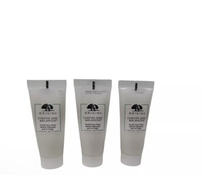LOT of 3 ORIGINS Checks and Balances Frothy Face Wash MINI 0.5oz/15mL ea