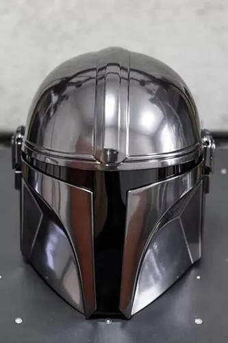 NEW THE MANDALORIAN COSPLAY PREMIUM STEEL HELMET REPLICA STAR WARS - Picture 6 of 6