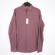 Daniel Cremieux Signature Men's Long-Sleeve Shirt S Red Gray Check NWT $89.50