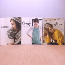 Knit Picks Pattern Books Lot of 3 2014 Chroma, Comfy, Gloss Collections