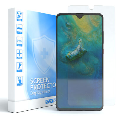 EAZY CASE 1x Displayschutzglas für Huawei Mate 20 Schutzglas Folie Schutz Glas
