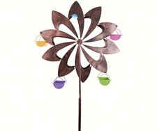Ferris Feeder Bronze Single Wheel Flower Kinetic Bird Feeder